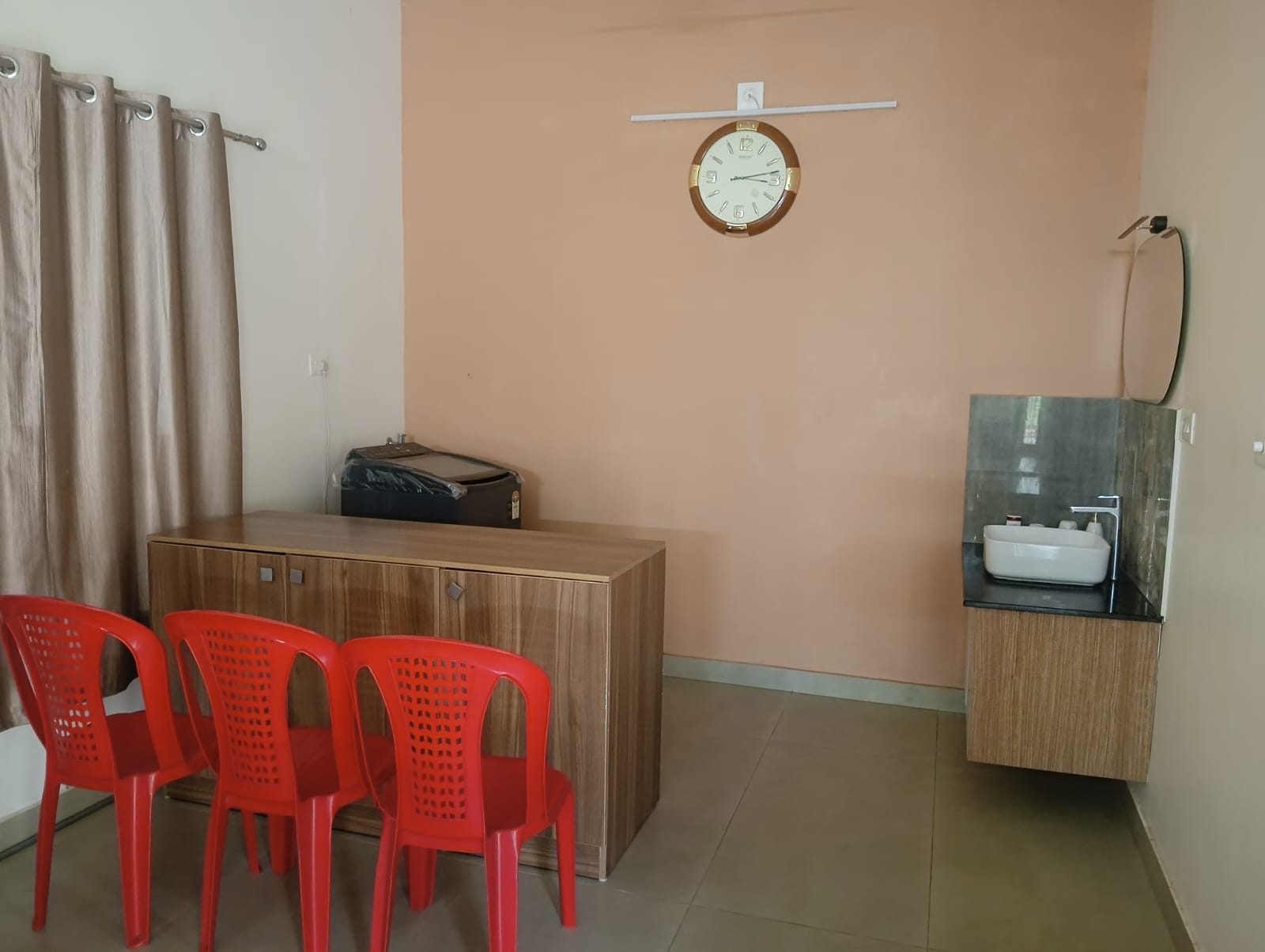 Dining and vanity area
