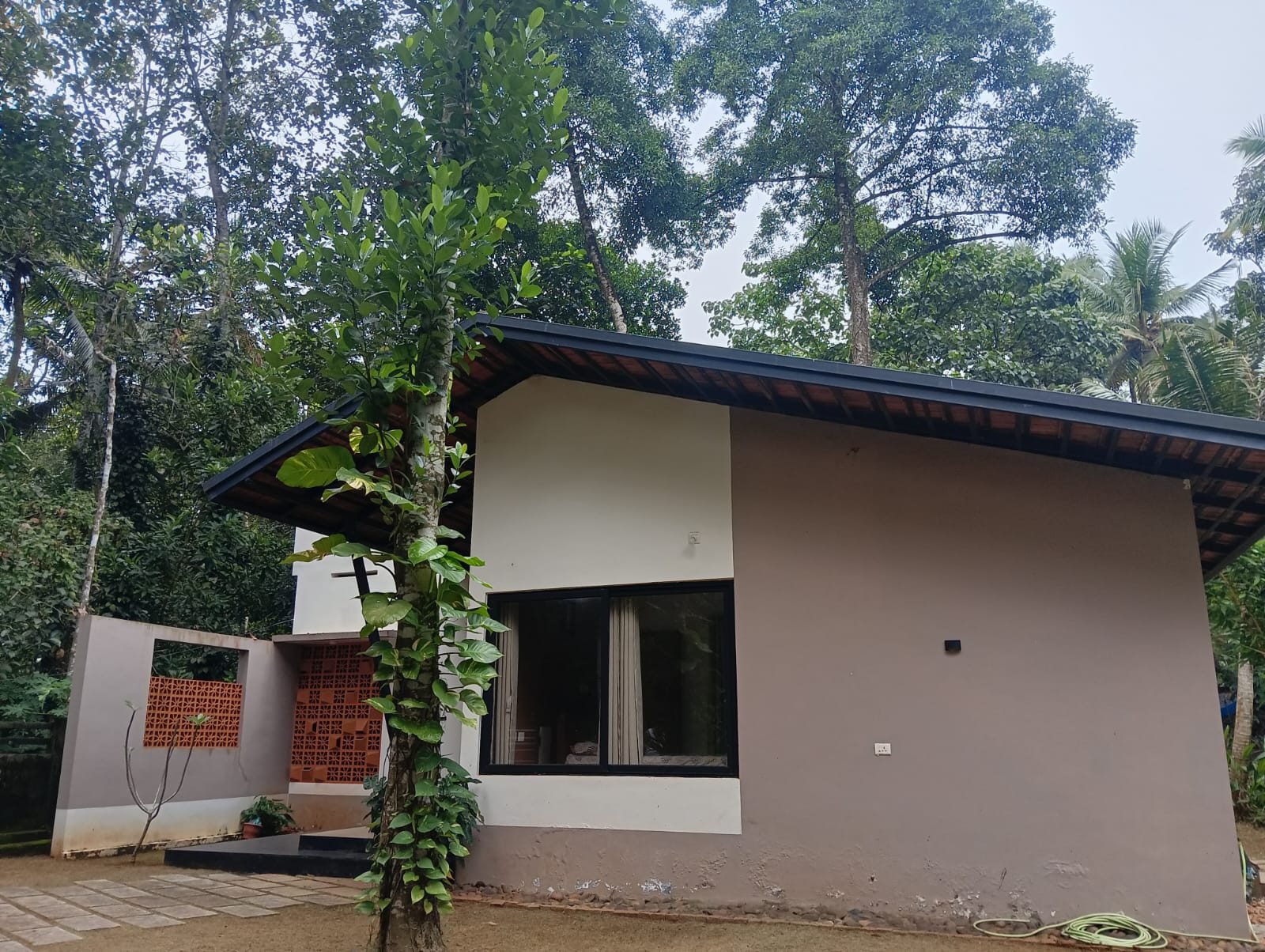Villa exterior, side view