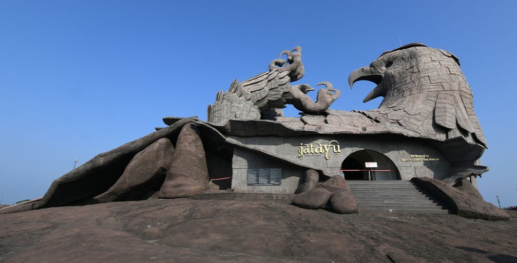Jatayu Earth's Center rock sculpture